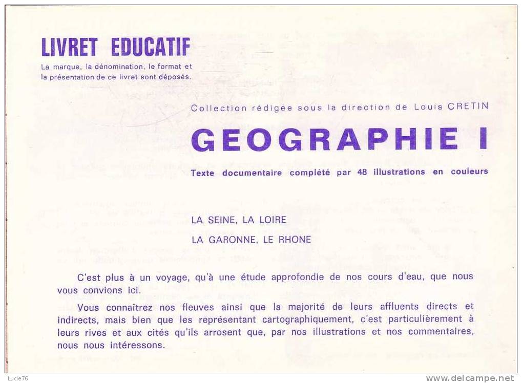 LIVRET EDUCATIF  VOLUMETRIX -  GEOGRAPHIE  I  - Les Fleuves Et Affluents -  N°  4  -  12 Planches De 4 Images - Géographie