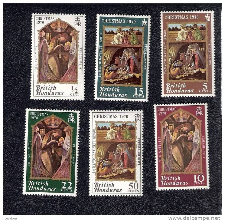 British Honduras - Christmas 1970 - Scott # 263-268 Mint Never Hinged - Honduras Britannico (...-1970)