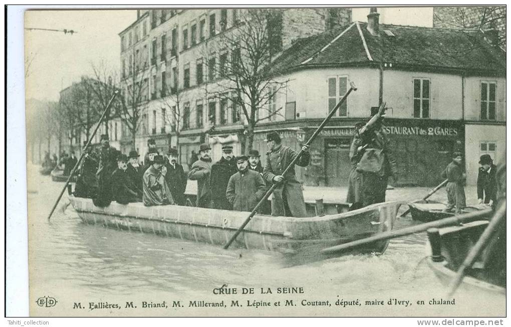 IVRY - Crue De La Seine - M.Fallières,M.Millerand,M.Lépine............ - Ivry Sur Seine