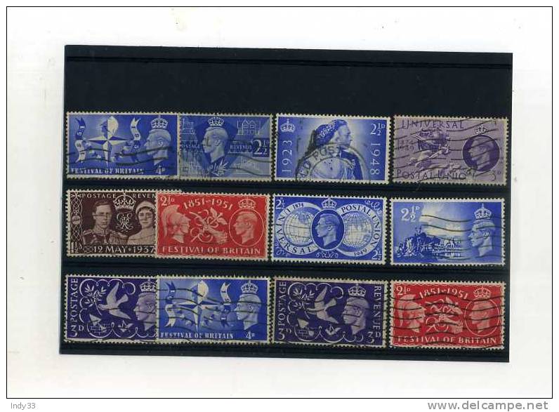 - GRANDE BRETAGNE 1902/51 . ENSEMBLE DE TIMBRES DE GRANDE-BRETAGNE . REGNE DE GEORGE VI - Used Stamps