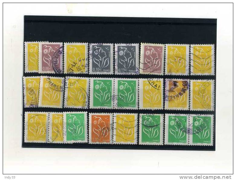 - FRANCE 2004/08 . ENSEMBLE DE TIMBRES DE FRANCE . MARIANNE DE LAMOUCHE - 2004-2008 Marianne (Lamouche)