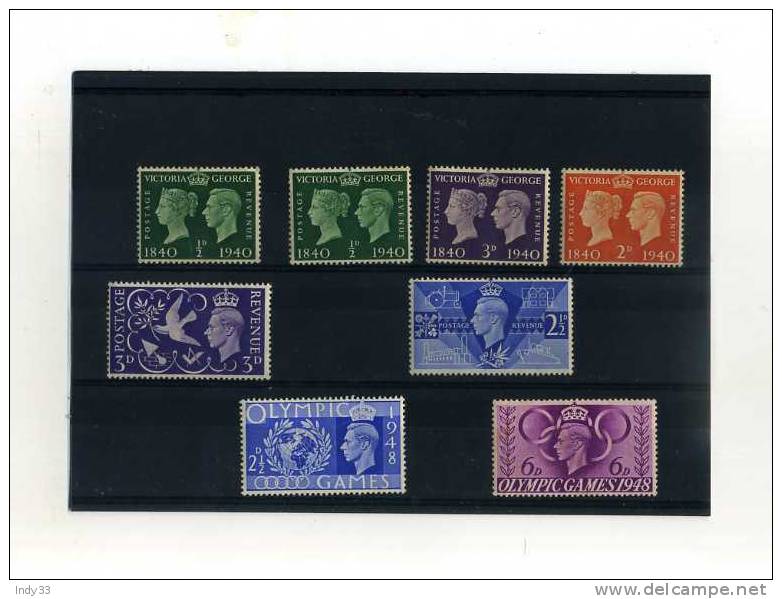 - GRANDE BRETAGNE 1936/54 . ENSEMBLE DE TIMBRES DE GRANDE-BRETAGNE . REGNE DE GEORGE VI - Unused Stamps