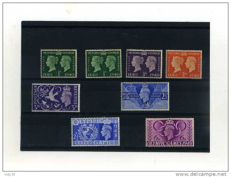 - GRANDE BRETAGNE 1936/54 . ENSEMBLE DE TIMBRES DE GRANDE-BRETAGNE . REGNE DE GEORGE VI - Neufs