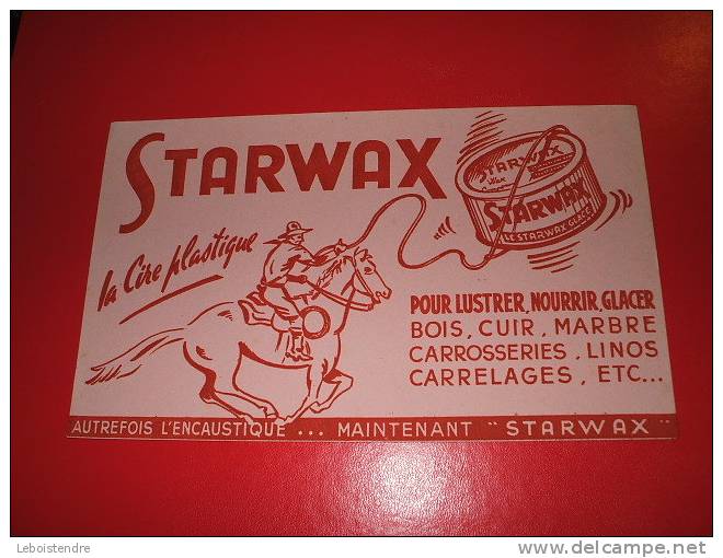 BUVARD : STARWAX-LA CIRE PLASTIQUE -TAILLE:21CM X 12.8CM - Wash & Clean