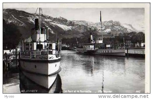 74 ANNECY Le Port Et La Tournette Mt Veyrier ,bateaux - Annecy