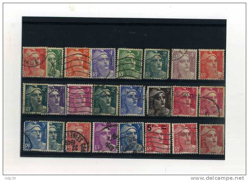 -  FRANCE 1945/54 . MARIANNE DE GANDON . TIMBRES OBLITERES . - 1945-54 Marianne De Gandon