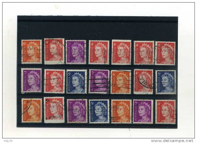 - AUSTRALIE 1966/79 . ENSEMBLE DE TIMBRES OBLITERES . - Used Stamps