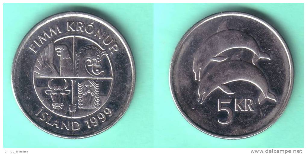 ICELAND - 5 Kronur 1999 - KM# 28a  Unc - Islandia