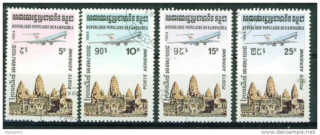 Temple D'Angkor Vat - KAMPUCHEA - Poste Aérienne - N° 32 à 35 - 1984 - Kampuchea