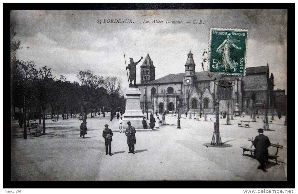 Bordeaux - Les Allées Damour Ou D'Amour - Carte Animée En Excellent état - Dos écrit - Bordeaux