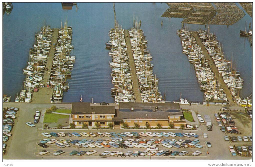 Fisherman's Terminal, Fishing Fleet 'The Wharf' Restaurant, Magnolia And Ballard Neighborhoods, Vintage Autos - Seattle