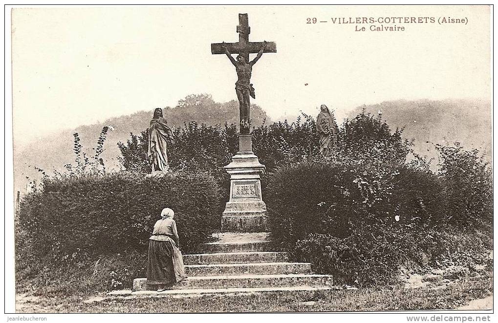 C . P . A   ( VILLERS  - COTTERETS " Le Calvaire Animée " Carte Comme Neuve ) - Villers Cotterets