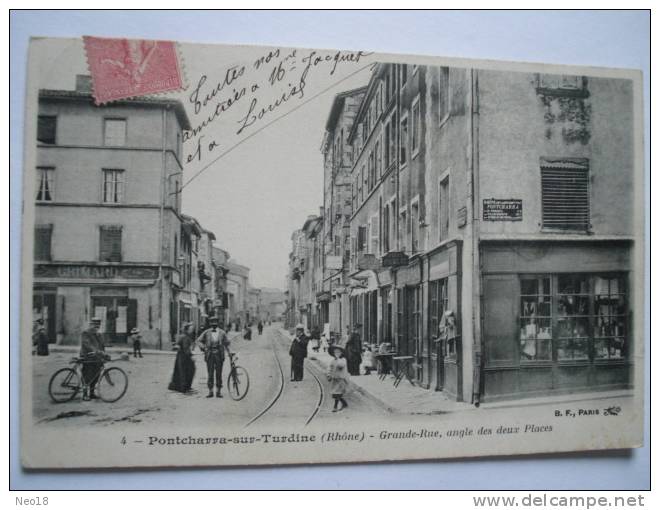 GRANDE RUE. ANGLE DES DEUX PLACES - Pontcharra-sur-Turdine