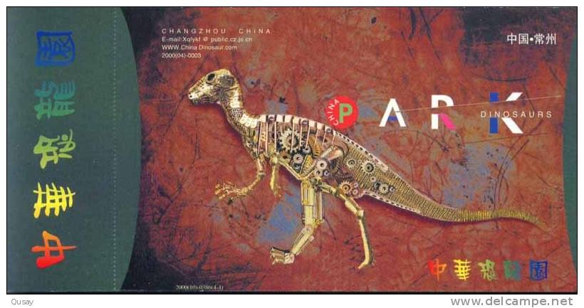 Fossil Dinosaur  ,    Prepaid Card , Postal Stationery - Fossiles