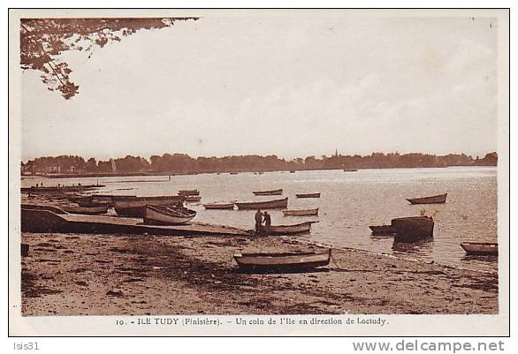 Dép 29 - Bateaux De Pêche - Y654 - Ile Tudy - Un Coin De L´Ile En Direction De Loctudy - Bon état - Ile Tudy