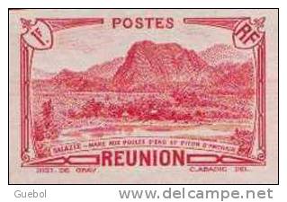 Réunion N° 140,Aa ** Vue -> Salazie, Mare Aux Poules D'eau Et Piton D'Auchain 1 Fr. Non Dentelé - Emision De 1933 - 38 - Nuevos