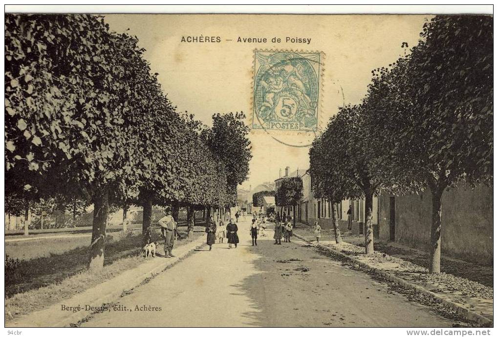 CPA (78)   ACHERES     Avenue De Poissy - Acheres