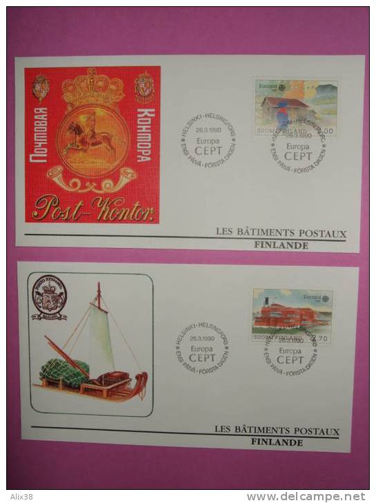 EUROPA 1990 - 2 Enveloppes 1er Jour De Finlande - FDC