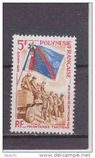 Polynésie Française YT 29 ** : Volontaires Du Bataillon Du Pacifique - 1964 - Unused Stamps