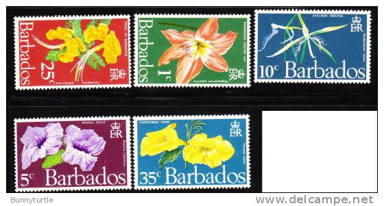 Barbados 1970 Flowers Lily Orchid Minnie Root MNH - Barbades (1966-...)