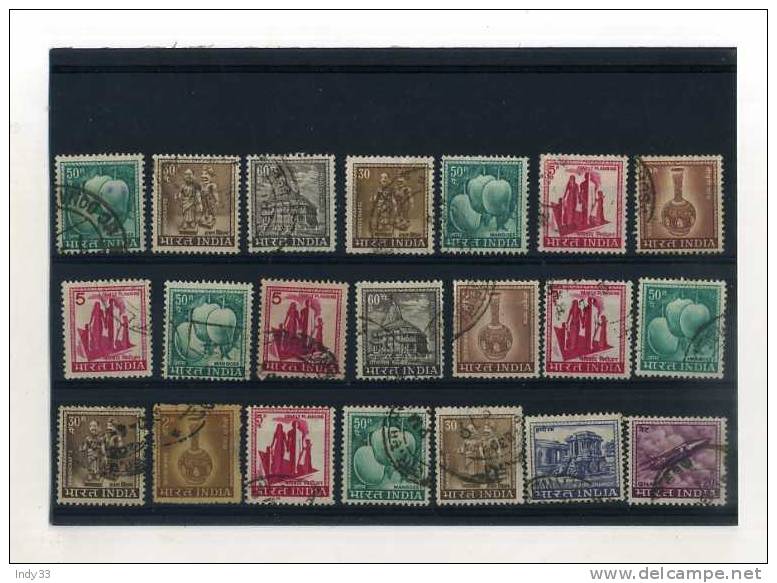 - ENSEMBLE DE TIMBRES DE L´INDE . 1967 . OBLITERES - Used Stamps