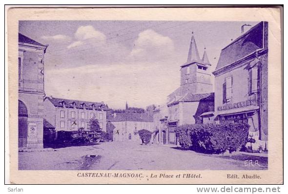 65 , CASTENAU MAGNOAC , La Place Et L'hotel - Castelnau Magnoac