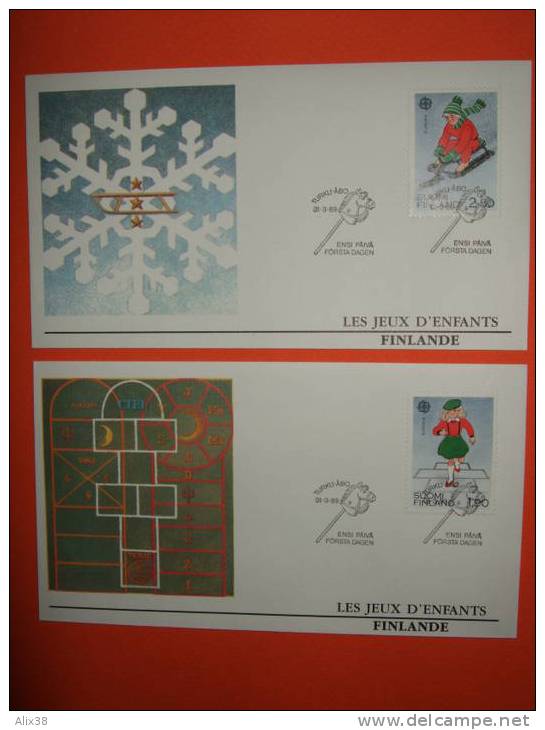 EUROPA 1989 - 2 Enveloppes 1er Jour De Finlande - FDC