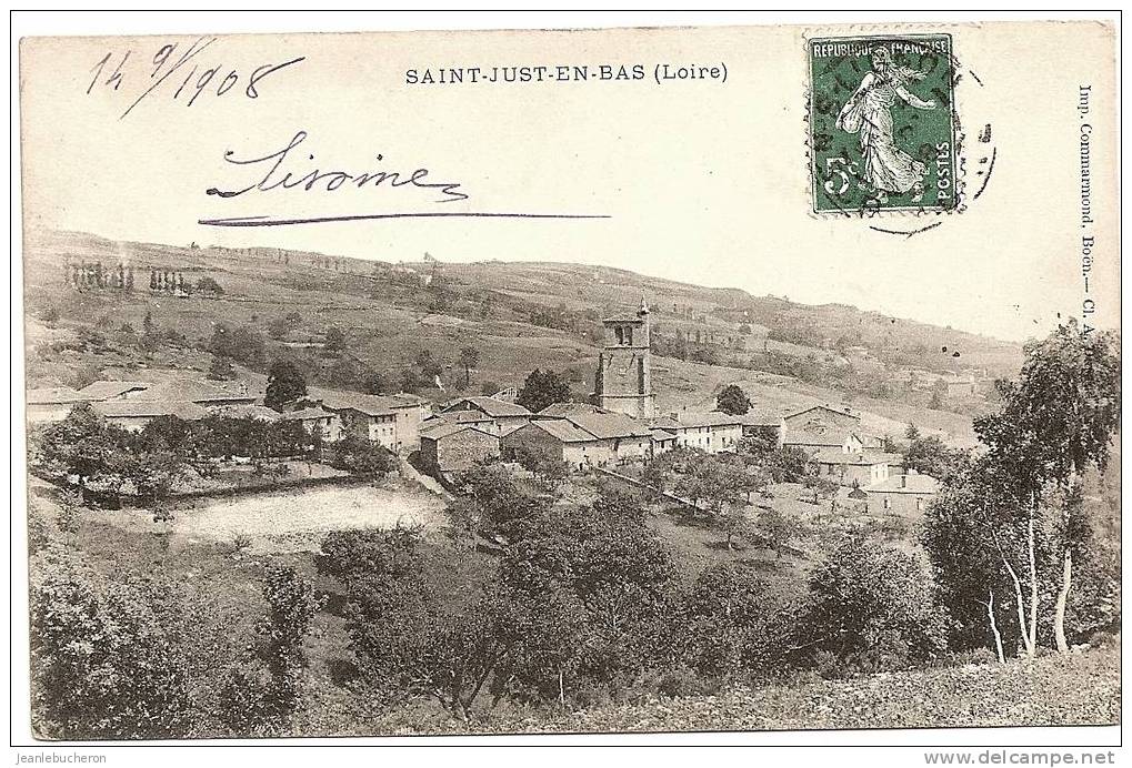 C . P . A   (   SAINT- JUST- EN- BAS   " Vue Générale " Très Rare ) - Saint Just Saint Rambert