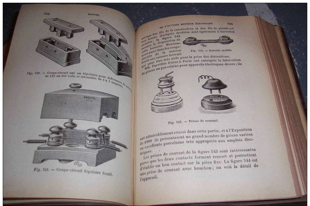 J. Laffargue MANUEL PRATIQUE DU MONTEUR ELECTRICIEN Ed. Tignol 1907    1020pp. - Wetenschap