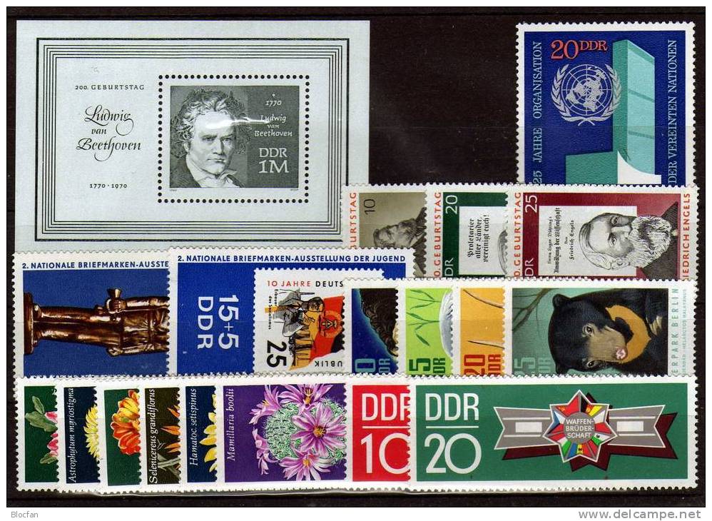 DDR 1534/9-Bl.31 ** Jahrgang 1970 Persönlichkeiten Bis Beethoven 33 Ausgaben 83€ - Collections (en Albums)
