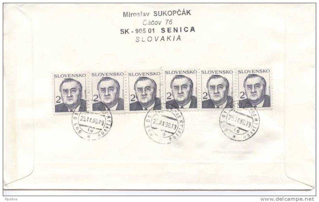 Czechoslovakia FDC 1-1-1984 And Slovensko Stamps 25-11-1998 On The Backside Of The Cover - FDC
