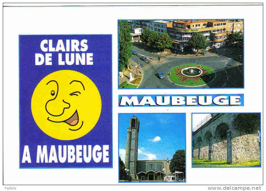 Carte Postale 59. Maubeuge Clairs De Lune   Trés Beau Plan - Maubeuge