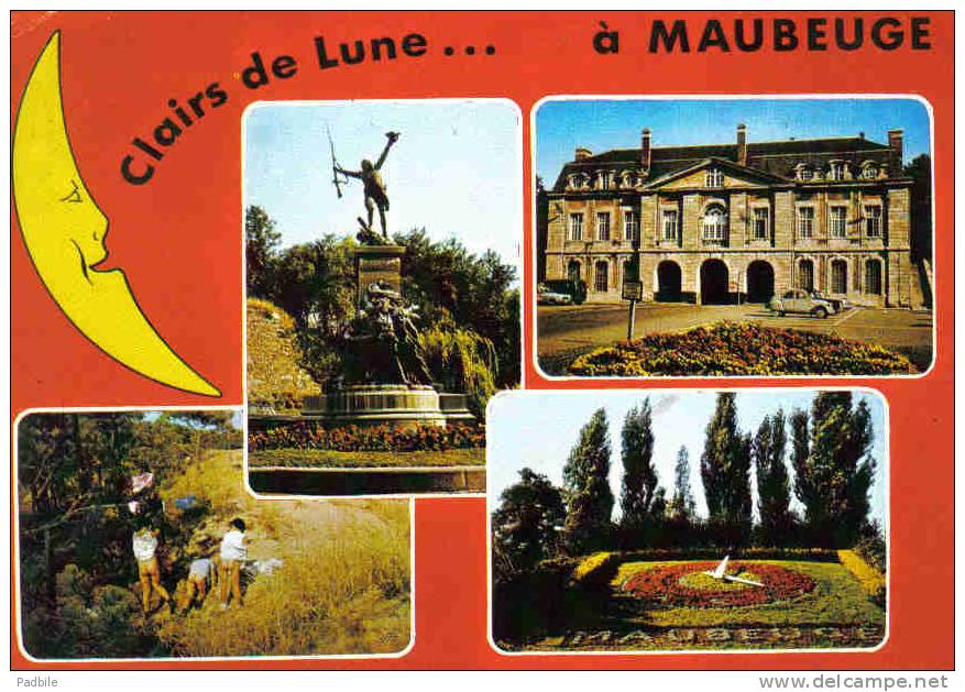 Carte Postale 59. Maubeuge Clairs De Lune   Trés Beau Plan - Maubeuge