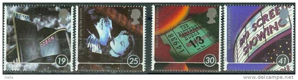 GB - UK, 1996, Yv. 1866-67-68-70, Cinéma Odeon Laurence Olivier Vivien Leigh,  MNH ** - Cinema