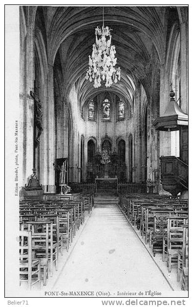 60 / Pont Ste Maxence. Intérieur De L'Eglise - Pont Sainte Maxence