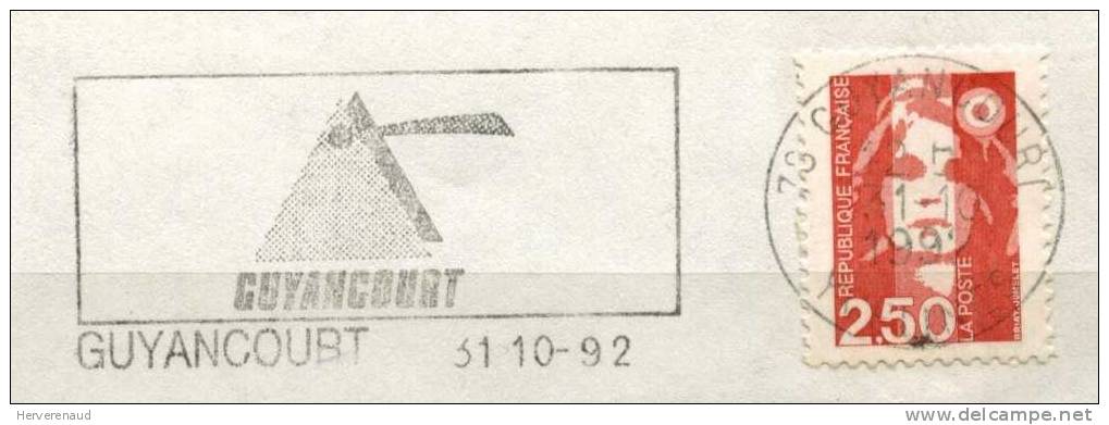 Flamme  Guyancourt  (Yvelines),  Sur  Tiers D'enveloppe - Mechanical Postmarks (Advertisement)