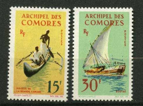 Comores ** N° 33 - 34 - Embarcations - Sonstige & Ohne Zuordnung