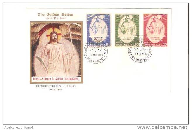 15127)lettera F.d.c The Golden Series Con 90£ + 180£ +20£ Resurrection  Da Città Del Vaticano A Città Il 6-3-1969 - Covers & Documents