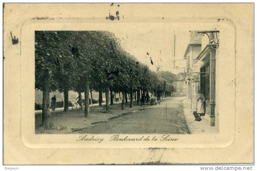 Belle CPA Andrésy - Boulevard De La Seine - Animée - Rare ! - Andresy