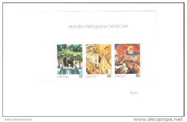 15413)foglio Di Pintura Portuguesa Do Sec.XX Con 27+60+80 - Hojas Completas