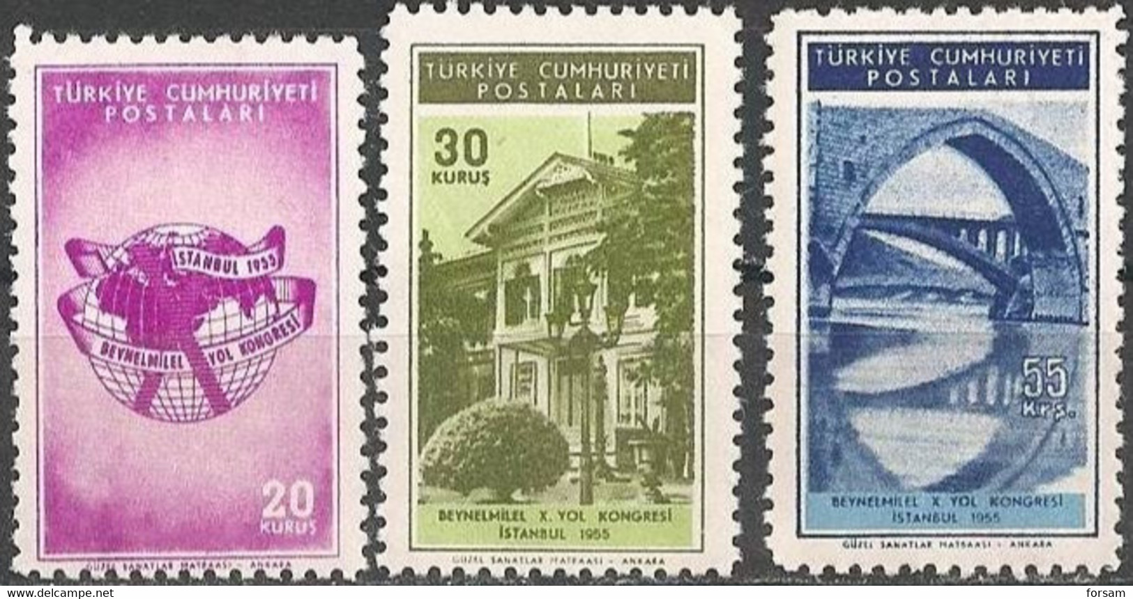 TURKEY..1955..Michel # 1448-1450...MLH. - Ungebraucht