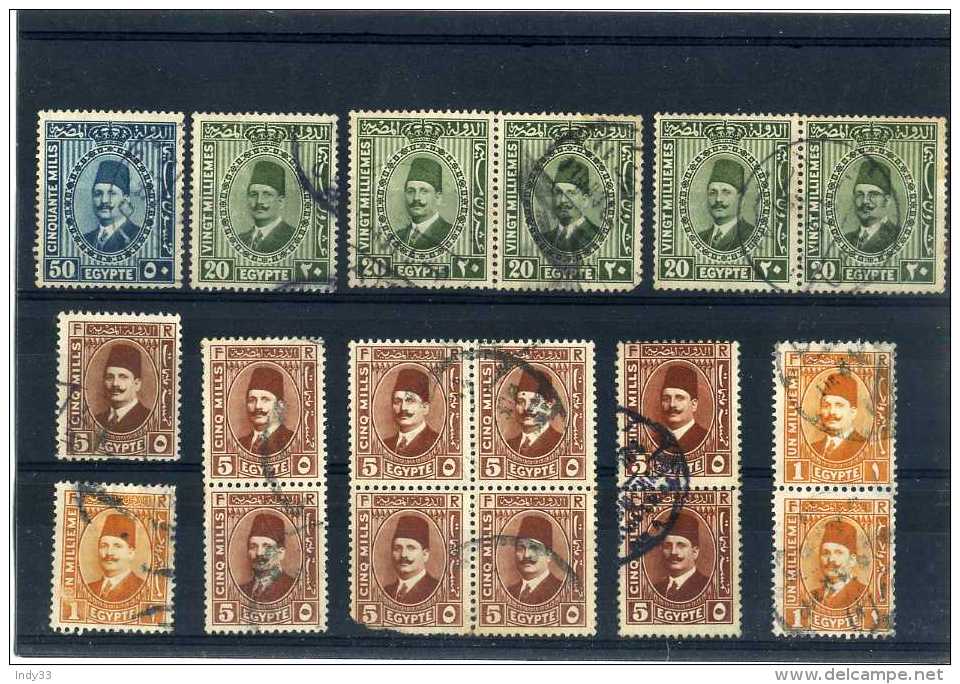 - EGYPTE 1922/39 . TIMBRES DE 1927/32 OBLITERES  . - Gebraucht