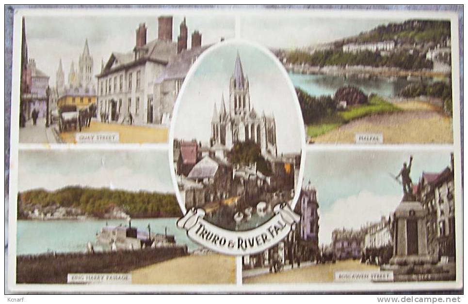 CP De TRURO &  RIVER-FAL " Quay Street , Malpas , Boscawen Street , King Harry Passage " . - Autres & Non Classés