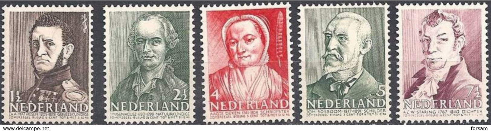 NETHERLANDS..1941..Michel #  392-396...MLH. - Neufs