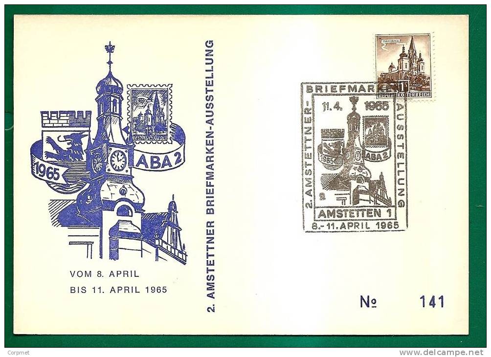 AUSTRIA -  2. AMSTETTNER BRIEFMARKEN-AUSSTELLUNG  11.4.1965  COMMEMORATIVE Card - Covers & Documents