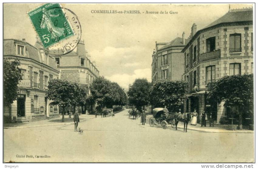 Belle CPA Cormeilles En Parisis - Avenue De La Gare - Cormeilles En Parisis
