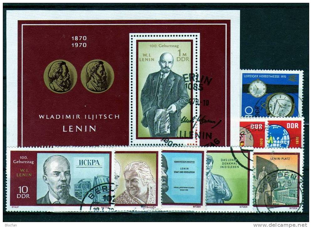 II.Quartal 1970 O DDR 1557/1-1584/0 Lenin, Pflanzen, Befreiung, Radio, Brot, Polizei,...  26€ - Lenin
