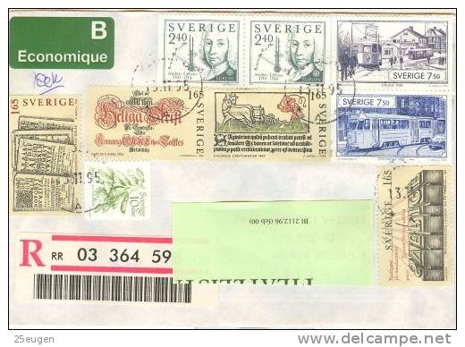 SWEDEN REGISTERED COVER SENT TO POLAND 1995 - Cartas & Documentos