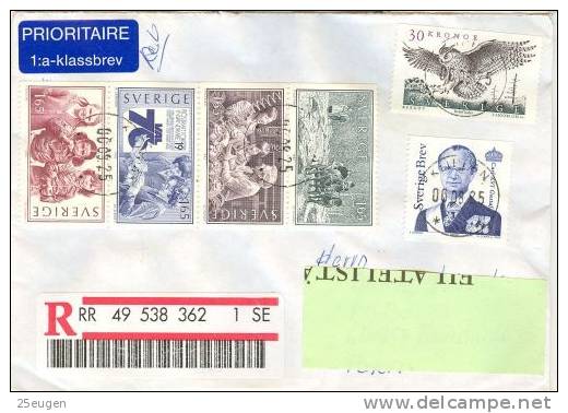 SWEDEN REGISTERED COVER SENT TO POLAND 2000 - Lettres & Documents