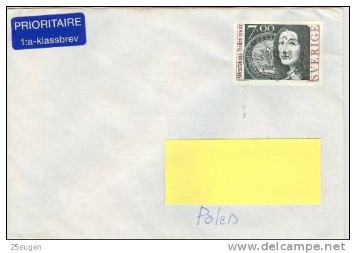 SWEDEN COVER SENT TO POLAND 2000 - Lettres & Documents